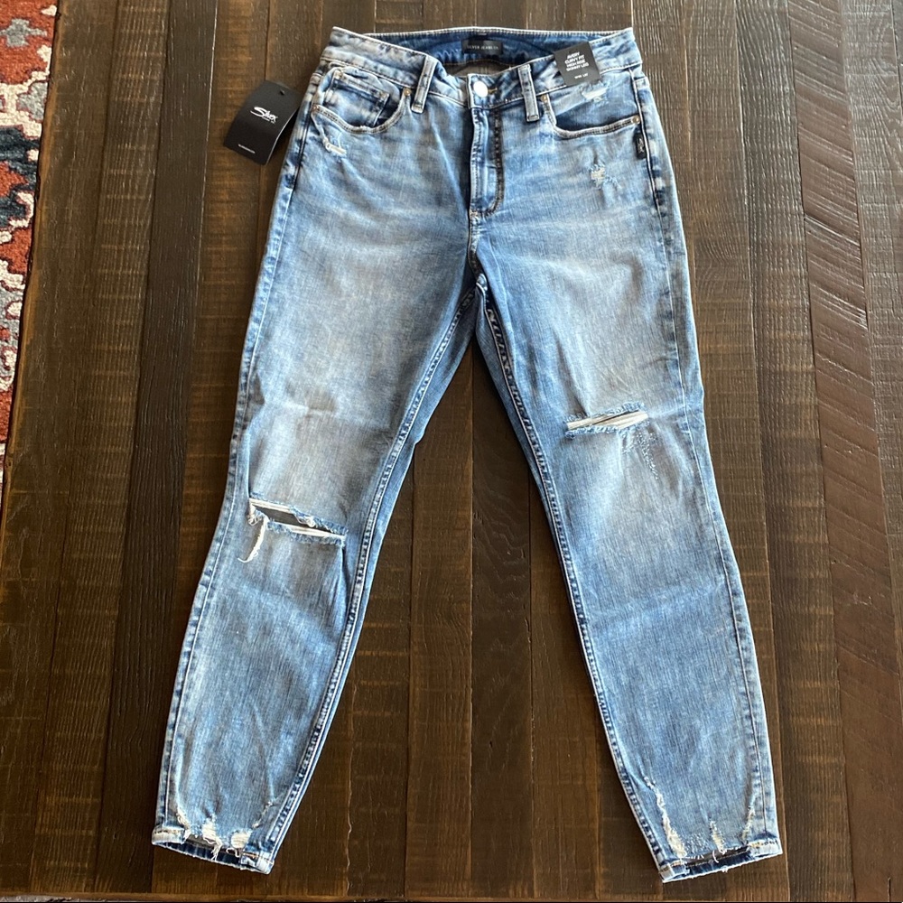 Skinny Silver Jeans. Size 30